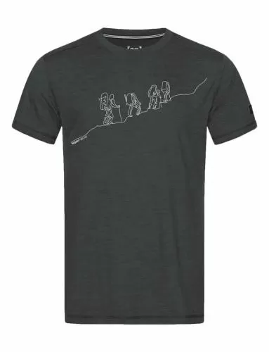 SN Super Natural M HIKING TEE - pi grey m/fr whit