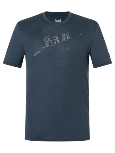SN Super Natural M HIKING TEE - bluberry/feather grey