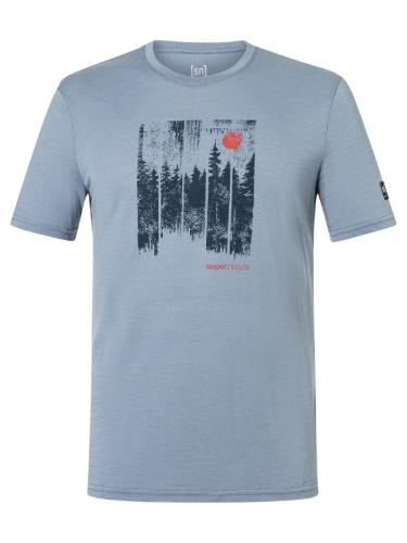 SN Super Natural M WONDER WALD TEE - flint stone/blueberry/high risk red