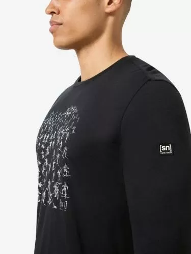 SN Super Natural M FREE SKI TICKETS LS - jet black/vapor grey