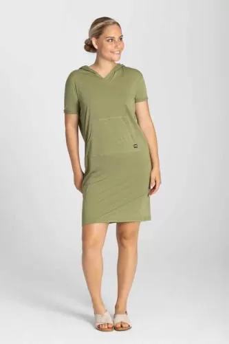 SN Super Natural W HOODED DRESS - sage