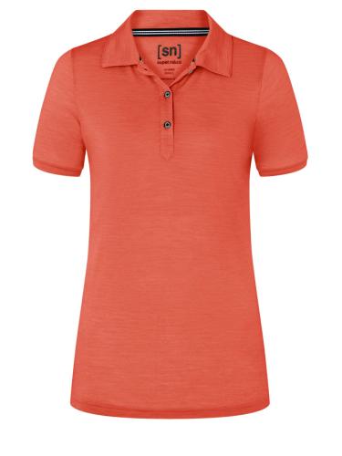 SN Super Natural W SPORTY POLO - living coral (Grösse: M)
