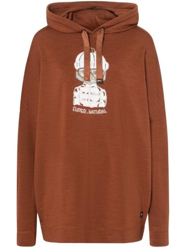 SN Super Natural W SNOW CAT HOODIE - horn brown/variou (Grösse: L)