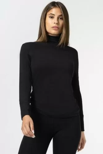 SN Super Natural W TUNDRA175 TURTLENECK - jet black