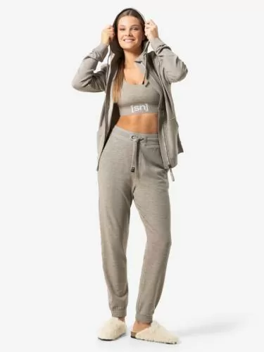 SN Super Natural W SOLUTION HOODIE - vintage khaki melange