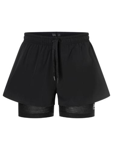 SN Super Natural W DOUBLE LAYER SHORTS - jet black (Grösse: L)