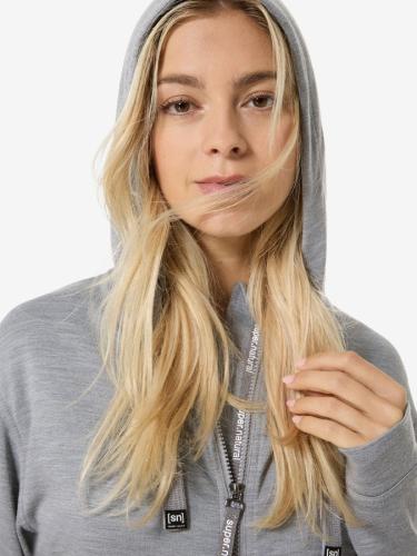 SN Super Natural W SOLUTION BIO HOODIE - cashmere grey melange