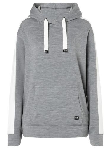 SN Super Natural W COLORADO HOODIE - cashmere grey melange/fresh white