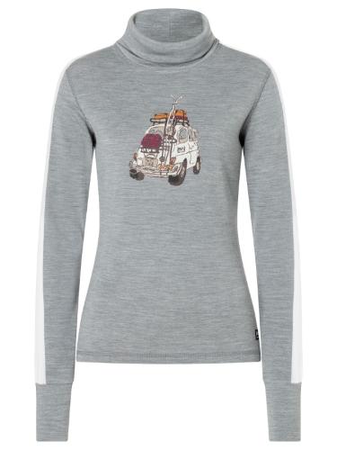 SN Super Natural W CARSKI ROLL NECK CARSKI ROLL NECK - cashmere grey melange/fresh wht/various