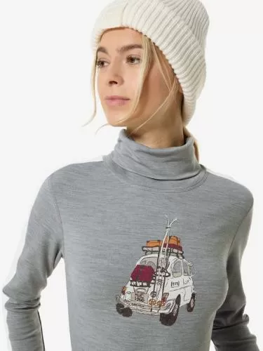 SN Super Natural W CARSKI ROLL NECK CARSKI ROLL NECK - cashmere grey melange/fresh wht/various