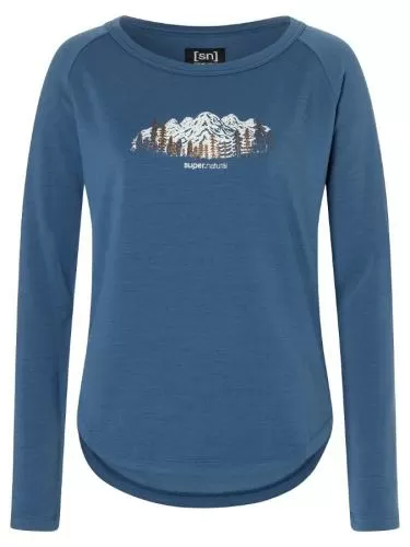 SN Super Natural W CANADIAN WOODS CREW CANADIAN WOODS CREW - ocean blue/white stone/copper