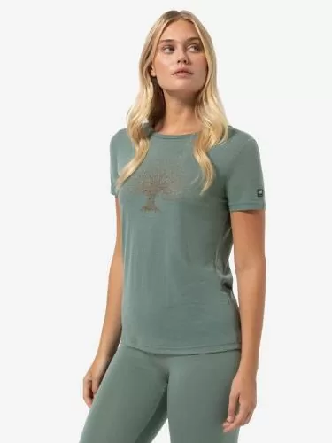 SN Super Natural W TREE OF KNOWLEDGE TEE - bals.green/copper
