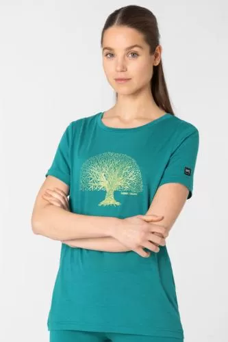 SN Super Natural W TREE OF KNOWLEDGE TEE - deep jungle/gold