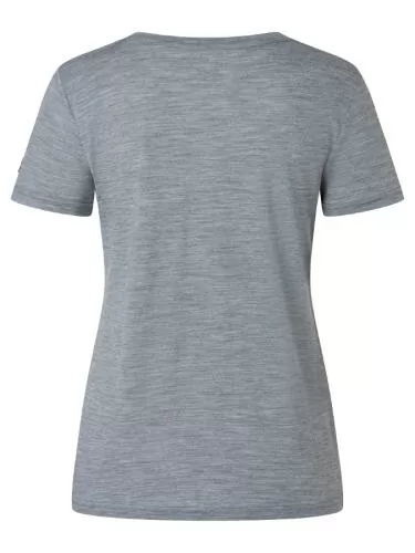 SN Super Natural W FLOWERHANDS TEE - cashmere grey melange/feather grey/chill