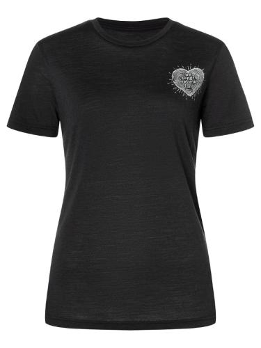 SN Super Natural W LITTLE HEARTWOOD TEE - jet black/feather grey