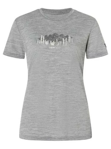 SN Super Natural W CANADIAN WOODS TEE CANADIAN WOODS TEE - cashmere grey mel/v.khaki me/wht stone m