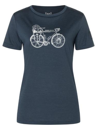SN Super Natural W WANDER WHEEL BIO J TEE - blueberry/feather grey