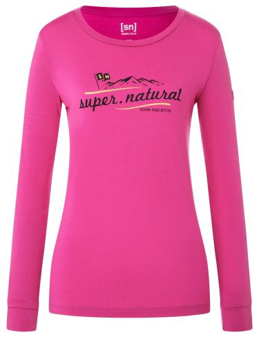 SN Super Natural W MOUNTAIN I.D. LS - fu red/d for/ill (Grösse: L)