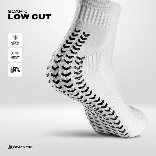 GEARXPro SOXPro Low Cut Grip Socks - white