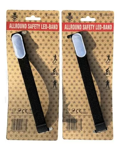Weststyle 2-Set Safety LED Band - red